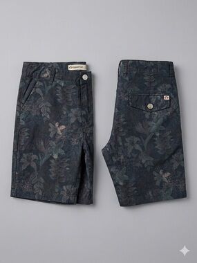 Appaman Dark Navy Botanical Print Shorts